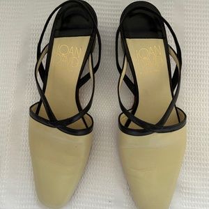 Joan & David Sandals -- Cream and Black